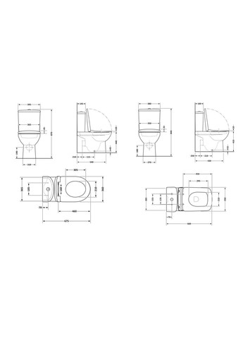 Акційний набір: Унітаз підлоговий Scorpio Ultra Quiet QT14222125AUQW + Унітаз підлоговий Kalao Rimless QT08221213A W Qtap QT14222125AUQW48039 (346492509)