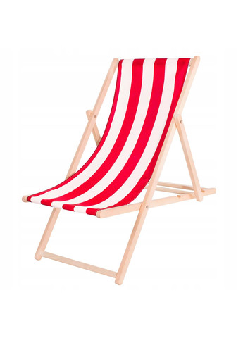 Шезлонг (кріслолежак) дерев'яний для пляжу, тераси та саду Springos dc0001 whrd (293153895)
