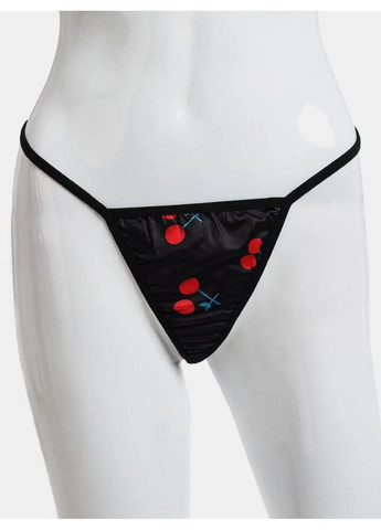 Чорний демісезонний жіночий приталений пеньюар "вишні" з рюшами, сексуальний комплект 2в1 пеньюар No Brand пеньюар "Вишні" з рюшами чорний