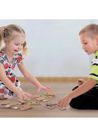 Дерев'яне доміно Звірята (59622) Viga Toys (331297276)