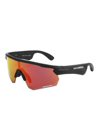 Спортивні окуляри -SP251R з динаміками, блютуз 5.2 з поляризацією чорні з червоною лінзою Rockbros (280826731)