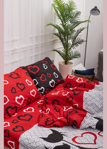 Пододеяльник Бязь Gold Люкс Полуторный 143 x 210 см (MS-870000575) Moon&Star Love Cats (303576098)