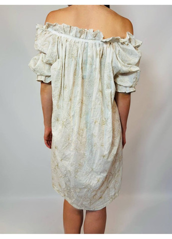 Белое платье No Brand с цветочным принтом