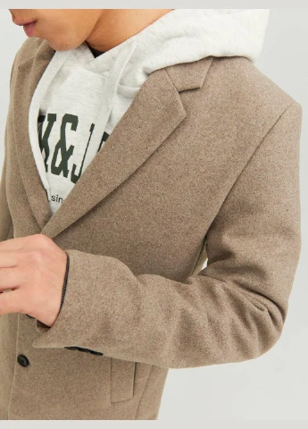 Бежевое Пальто демисезон,бежевый-серый,JACK&JONES Jack & Jones