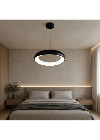 Підвісна LED люстра чорна No Brand (398901564)
