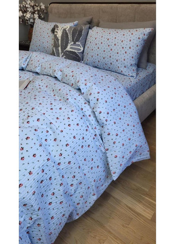 Постільна білизна з резинкою Крапо, ранфорс гофра (жатка) Сімейний розмір, наволочки 50/70 No Brand (364220100)