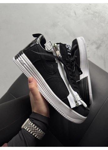 Кросівки жіночі і чоловічі Nike Lunar Force x Acronym Black White | Найк Лунар Форс 1 чорні No Brand чорні демісезони (375198816)