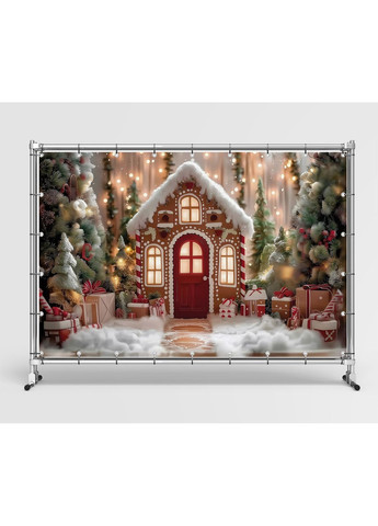Фотозона Пряниковий будиночок з ліхтарями – №46591 Vinylpex (369930200)