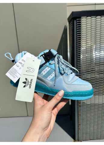 КРОСІВКИ ЖІНОЧІ ADIDAS FORUM X BAD BUNNY BLUE TINT АДІДАС ФОРУМ БЕД БАННІ No Brand сині демісезони (367173591)