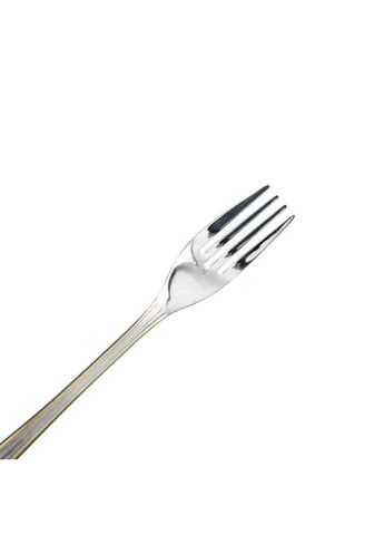 Набор десертных вилок 6 штук вилки для десерта из нержавеющей стали 15.2 см Серебро с золотой обводкой Yiwu (351431478)