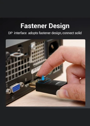 Кабель DP to VGA Cable 1.5M Black (HBLBG) Vention (300686272)