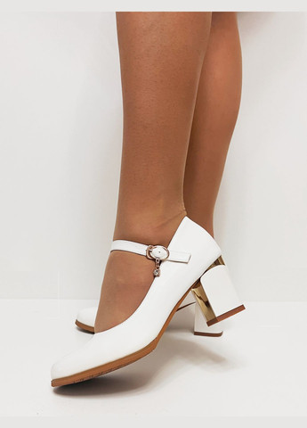 ABA Женские белые туфли средний каблук ремешок лодочки белый з искусственная кожа, китай — всесезон (333955138)