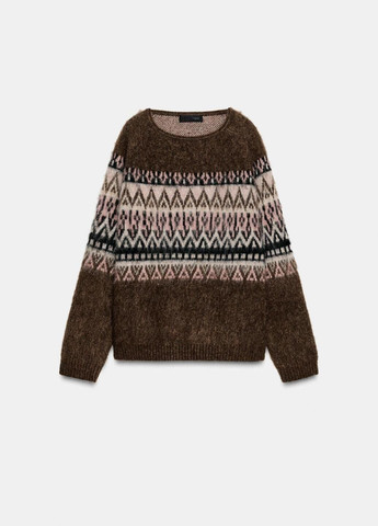 Комбинированный демисезонный свитер Zara