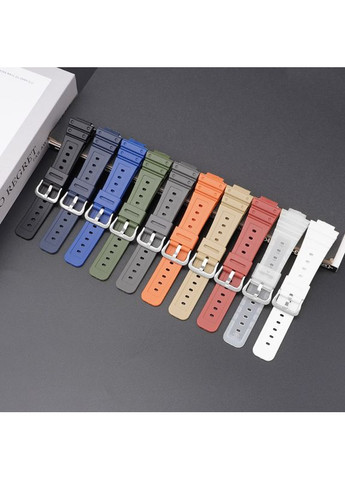 Ремешок для Casio G-Shock полупрозрачный серебристый универсальный ремешок для часов классический 16 мм ProDobro (367264612)