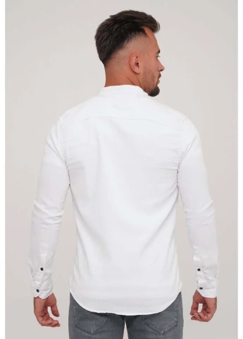 Белая повседневный, кэжуал рубашка Trend Collection