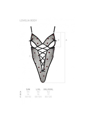 Эротический боди с рисунком LOVELIA BODY L/XL, black Passion (369951176)