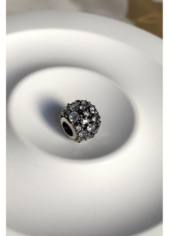 Шарм для браслета бусина круглая цирконий серебро 925 CHICLY (367583699)