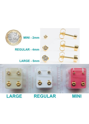 Сережки-гвоздики пусети середні завальцьовані золото, смарагд камінь, 3 мм R205Y STUDEX (301872459)