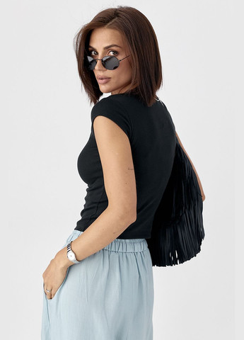 Приталенная футболка на пуговицах Lurex - (333339870)