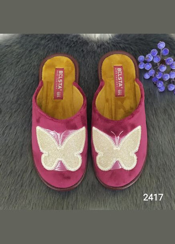 Бордовые тапочки женские домашние с закрытым носком Белста