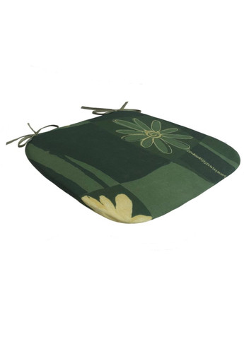 Детская подушка для стула 36х29х2 см зеленый с узором. No Brand (325259361)