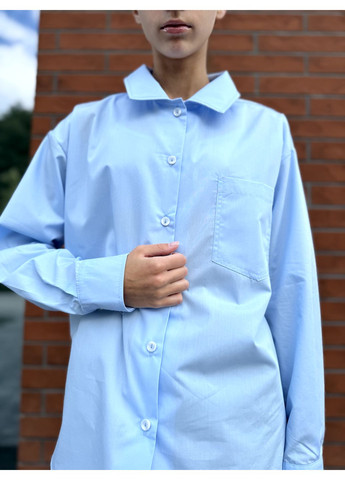 Голубой кэжуал рубашка однотонная Top Hat Kids