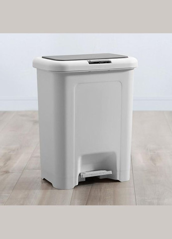 Відро для сміття з кришкою та педаллю BIN-03 18L GRAY MVM (317286344)