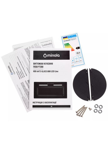 Вытяжка HBI 6473 BL GLASS 800 LED Line MINOLA (339680191)