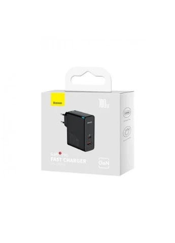 Мережевий зарядний пристрій GaN5 Pro Fast Charger Type-C+USB 100 W CCGP090201 Black Baseus (270000153)