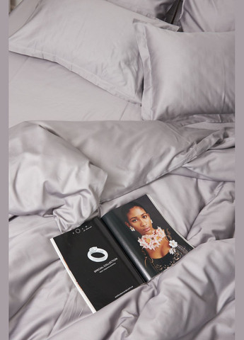 Комплект постельного белья семейный 143х210х2 наволочки 4х50х70 Satin Premium (MS-820000448) Moon&Star Smoke (284416309)