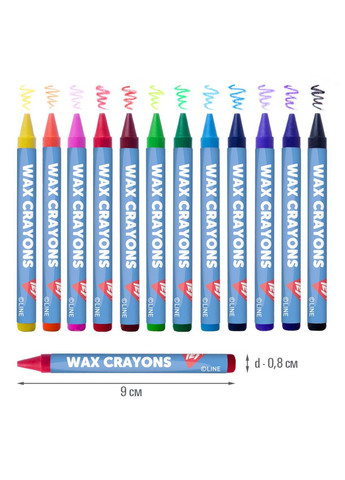 Набор цветных восковых карандашей Line Friends 590141 12 цветов Yes (364767628)