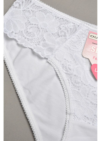 Труси жіночі білого кольору з гіпюровими вставками Let's Shop (366063134)