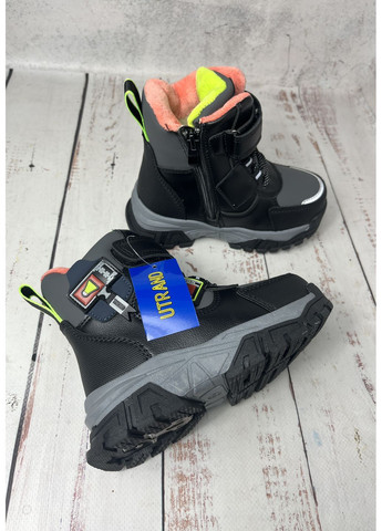 Серые повседневные зимние ботинки зимние детские серый (418) UTRAND