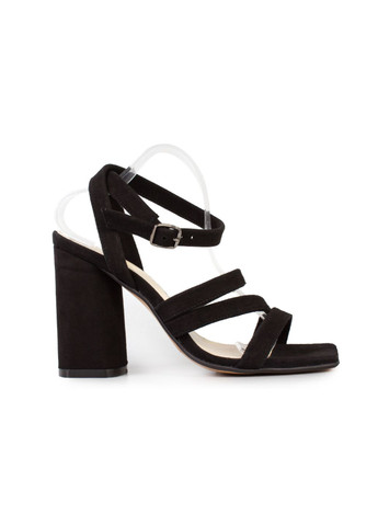 Черные босоножки женские бренда 8301663_(1) ModaMilano на кнопках