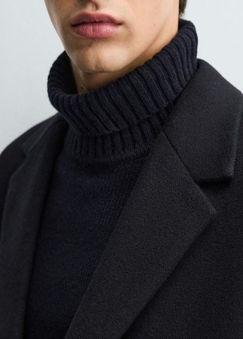 Темно-синє демісезонне Пальто Zara