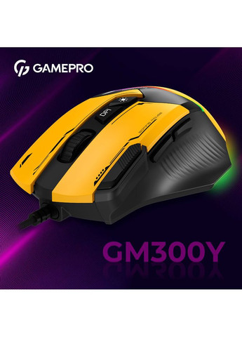 Миша GM300Y Yellow Black (GM300Y) GAMEPRO (314852660)