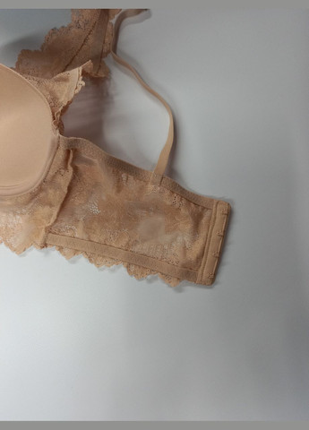 Бежевий бралетт бралет бежевий мереживний з пуш-ап розмір 70в gem Lormar поліестер