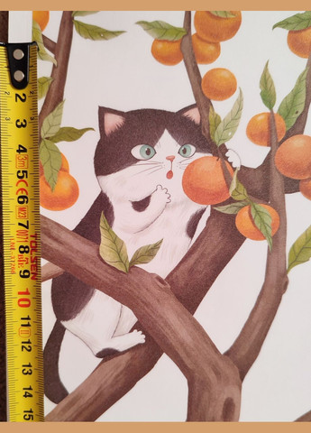 Вінілові наклейки на стіну Коти збирають мандарини (лист 60 х 90 см) Б4711 No Brand (304292119)