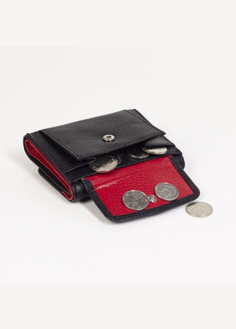 Маленький жіночий шкіряний гаманець 2020-45 чорний Karya (276003338)