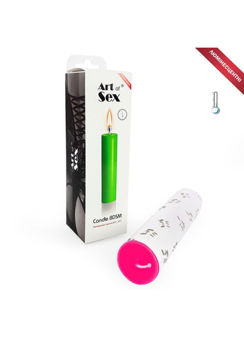 Розовая свеча восковая Art of Sex size M 15 см низкотемпературная, люминесцентная No Brand (303893260)