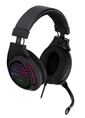 Компьютерная аудиогарнитура полноразмерные проводные черные с RGB подсветкой 50 мм Tracer (393592231)