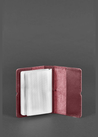 Жіночий шкіряний кард-кейс 7.0 бордовий Краст (A-026640) BlankNote (328444776)