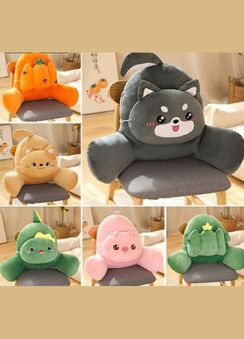 М'яка іграшкаподушка під спину, Ортопедична подушка для читання з окремою додатковою подушкою, Котик Fun Cat (303137191)