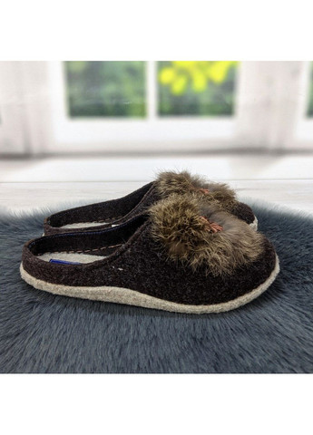 Коричневые тапочки женские комнатные фетровые для ламината Inblu