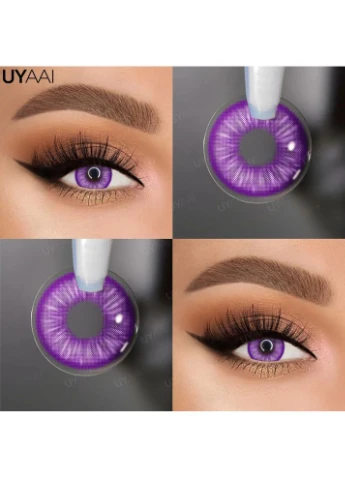 Цветные линзы фиолетовые E-Blink Violet + контейнер для хранения в подарок No Brand (384304468)