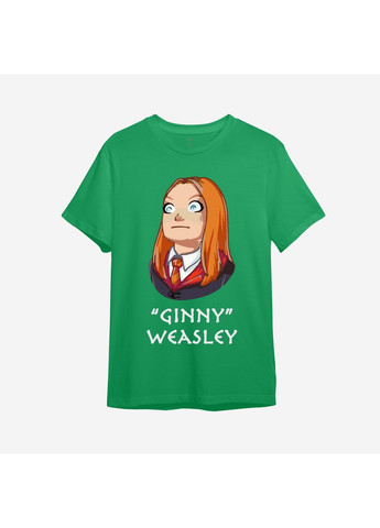 Зеленая демисезонная детская футболка с принтом "ginny” weasley". гарри поттер (10599066755) ТiШОТКА