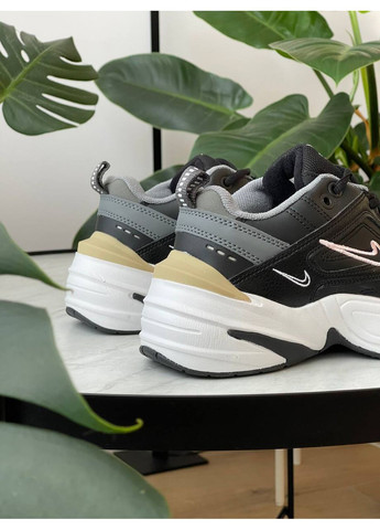Кросівки жіночі Nike M2K Tekno Black & Plum Chalk Pink White Beige | Найк М2К Текно чорні No Brand чорні демісезони (362207180)