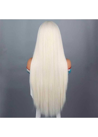 Парик ровный аниме с длинной челкой "Супер блонд" - 70см - (372733885)