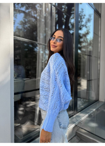 Голубой демисезонный джемпер, цвет голубой No Brand