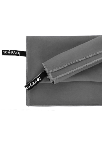 Дорожное спортивное полотенце из микрофибры с чехлом Серый (A-025676) Love You хаки